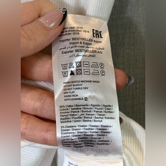 Vero Moda White Ribbed Off-Shoulder Top - Picture 6 of 7